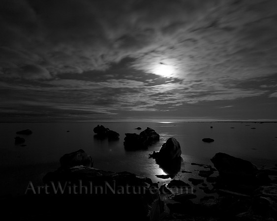 Moon over the Turnagain Arm