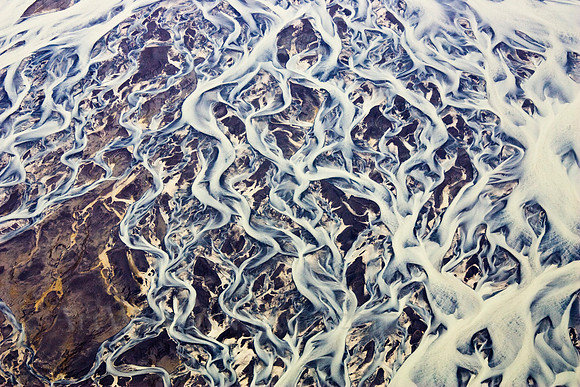 Aerial Fractal, River silt